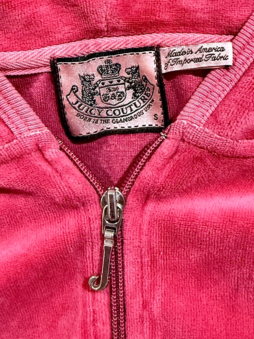 VINTAGE Juicy Couture Velour Tracksuit Set Hot Pink Butterfly Crown Y2K~Size S - Picture 4 of 16